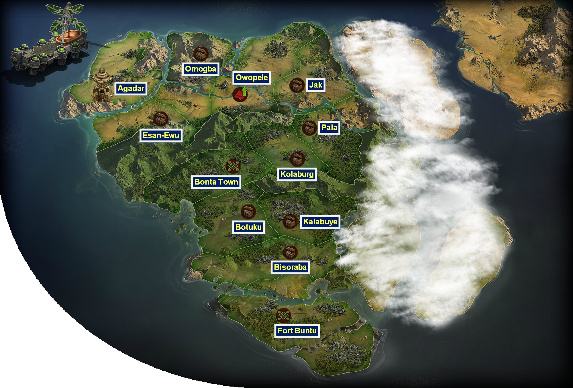 continent map virtual future forge empires