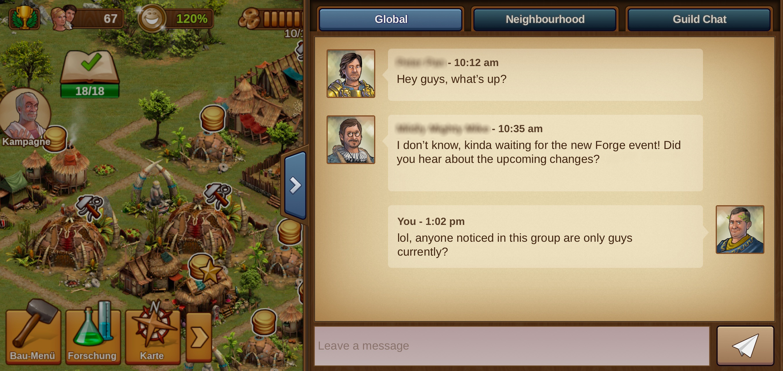 Мобильный чат | Forge of Empires Forum